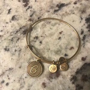 Alex and Ani initial bracelet (C) gold.